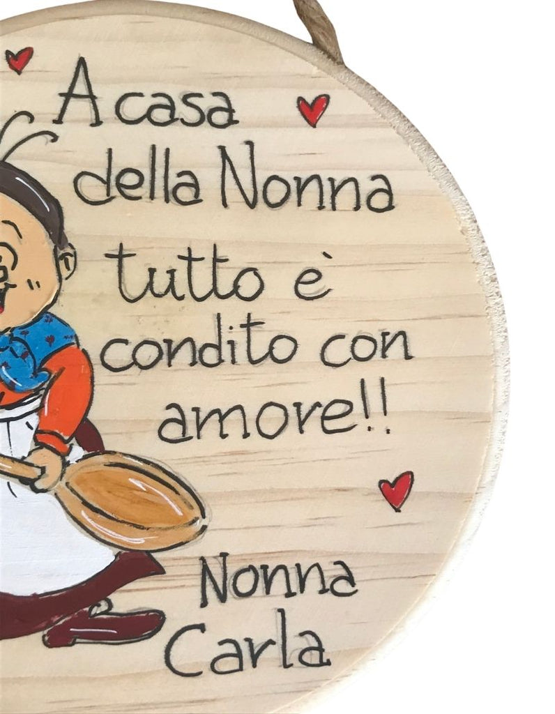 Targa personalizzata in legno per i nonni - Festa dei nonni - Idea regalo  personalizzato - Regali personalizzati - Natale, compleanno, nonna, nonno :  : Prodotti Handmade